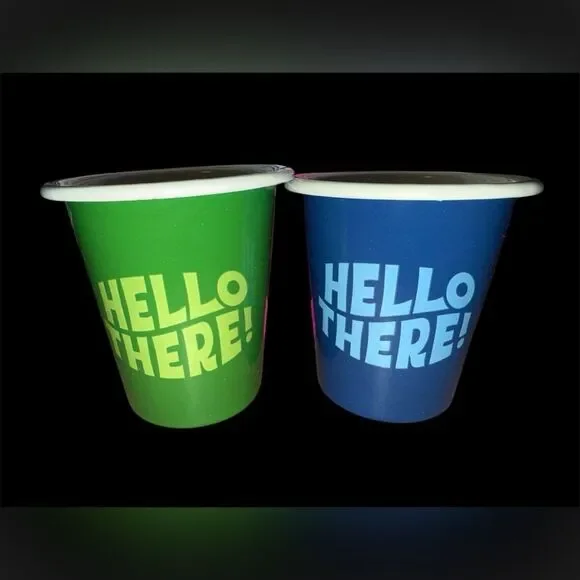 Tabitha Brown Hello There 2 Pack Metal Tumbler Green Blue Pink Box NEW DRINKWARE - Picture 2 of 3